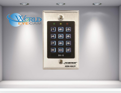 Digital Keypad System, 1-Gang, 12/24 Volt DC, 2-3/4" Width x 5/32" Depth x 4-1/2" Height, With Illuminated Key