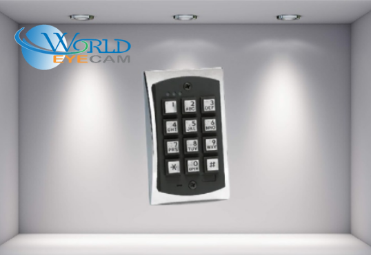 Access Control Keypad, Indoor/Outdoor, Programmable, Alphanumeric Key, Flush Mount, 12 to 24 Volt AC, 10 to 30 Volt DC, 2.75" Width x 0.6" Depth x 4.5" Height, Metal