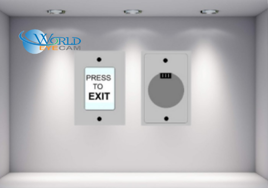 Access Control Exit Button, 0 to 40 Volt DC, 400 Milliampere, 4.5" Length x 3" Width x 5" Depth, ...
