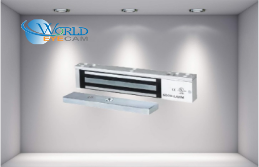 Electromagnetic Lock, 12/24 VDC, 600 Lb Load, Anodized Aluminum Housing, Includes Bond Sensor, St...