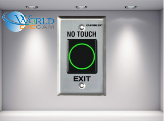 Wallplate, Request-To-Exit Sensor, IR, Indoor, No Touch/Exit, 1-Gang, 4" Sensing Range, 12 Volt D...