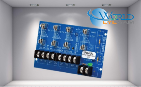 Power Distribution Module, 4 Fused Outputs up to 28VAC/VDC, Board