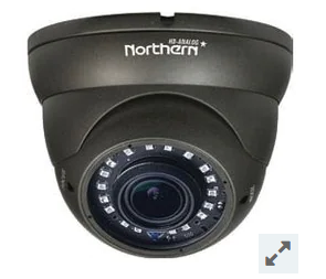 Outdoor IR Eyeball Camera, Day/Night, Full HD, TVI/CVI/AHD/960H, 1920 x 1080 Resolution, IP66, 60’ IR Range, 2.8 to 12 MM Varifocal Lens, 12 Volt DC, Aluminum, Gray