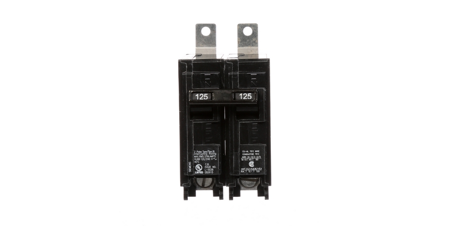 Molded Case Circuit Breaker, Common Trip, Thermal Magnetic, Low Voltage, Panelboard Mount, 2 Pole, 120/240 Volt AC, 25A, 10 kA Interrupting Rating