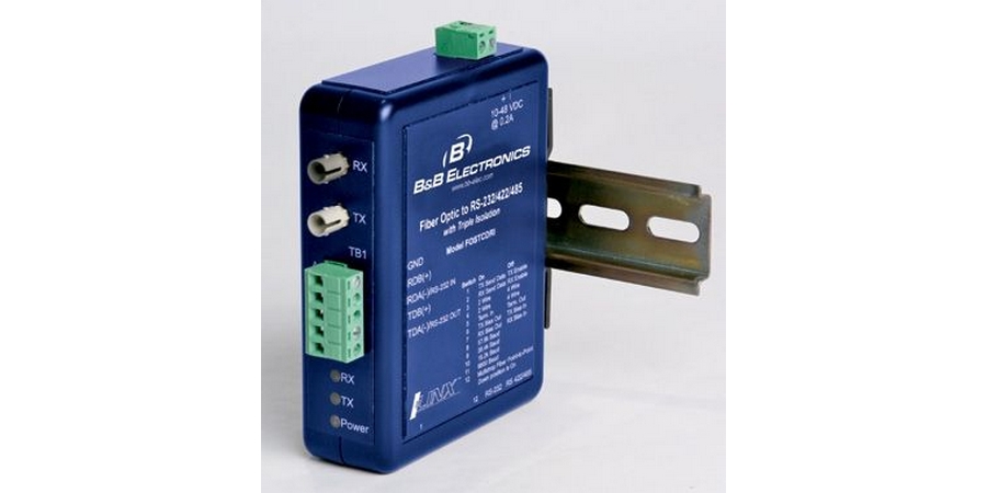 Triple Isolated RS-232/422/485 To Multimode Fiber Converter