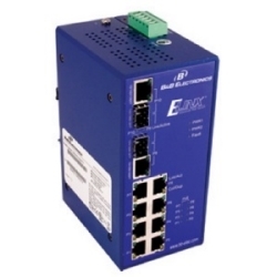 Ethernet Unmanaged Switch, 8-Port PoE 10/100BaseTX, (2)-Port 10/100/1000BaseTX, (2)-Port 100/1000Base SFP, Wide Temperature