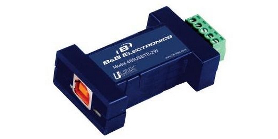 RS-485 2 wire/terminal block USB converter, high retention USB port