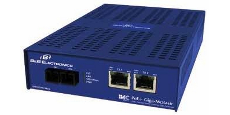 10/100 Mbps PoE media converter PoE McBasic LFPT, 2TX/FX-SM1310/PLUS-ST