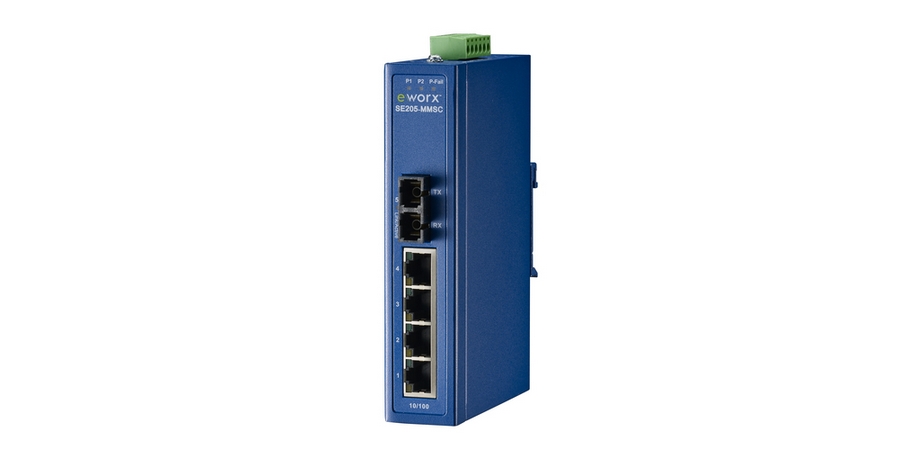 eWORX, Unmanaged Ethernet Switch, 4 Ports, 10/100Mbps, 1 FX MM SC