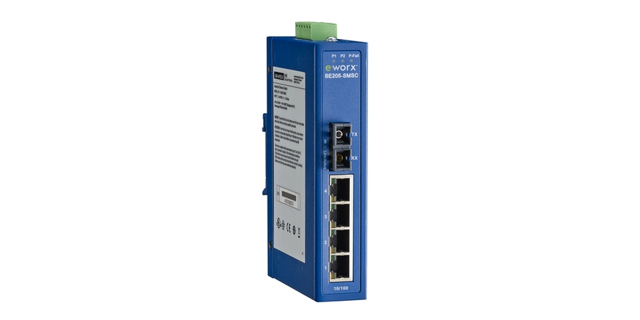 eWORX, Unmanaged Ethernet Switch, 4 Ports, 10/100Mbps, 1 FX SM SC
