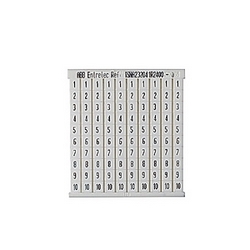 RC65 Terminal Block Marker: 1 to 10 (10 Strips), Vertical