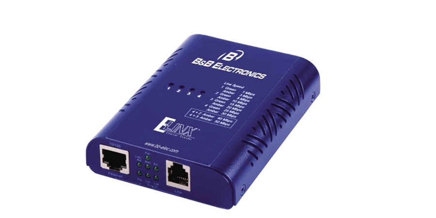 Industrial 10/100 Base-TX Ethernet Copper Extender, sold in single packs - two required per syste...