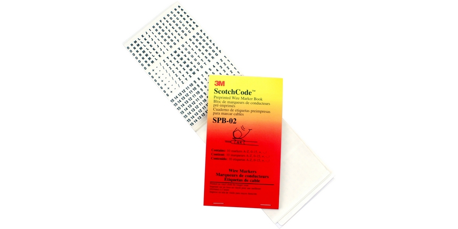 Wire Marker Book, Pre-Printed, 60 Label/Book, (45) 0 to 9 Numeric Marker, (15) L1/L2/L3/T1/T2/T3 Marker