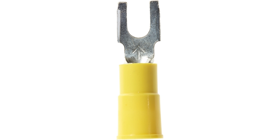 Fork Terminal, Butted Seam Barrel, 600/1000 Volt, 0.85" Length x 0.3" Width x 0.03" Thk, 16 to 14...