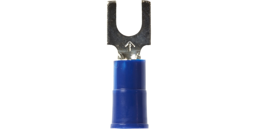 Fork Terminal, Butted Seam Barrel, 600/1000 Volt, 0.85" Length x 0.3" Width x 0.03" Thk, 22 to 18...
