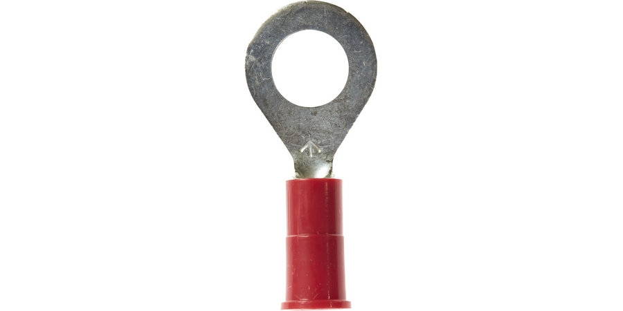 Ring Terminal, Butted Seam Barrel, 600/1000 Volt, 0.8" Length x 0.25" Width x 0.03" Thk, 22 to 18...