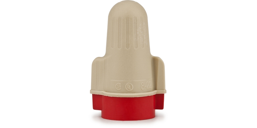 Wire Connector, Twist-On, 600 Volt, 22 to 8 AWG, Copper Conductor, Polypropylene and Thermoplasti...