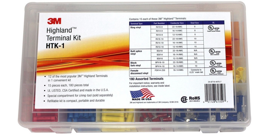 Terminal Kit, Clear Color, 180 Piece