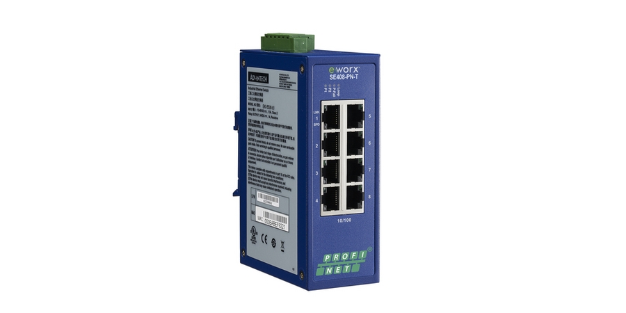 PROFINET Managed Ethernet Switch, -40 75C, 8-port, 10/100Mbps