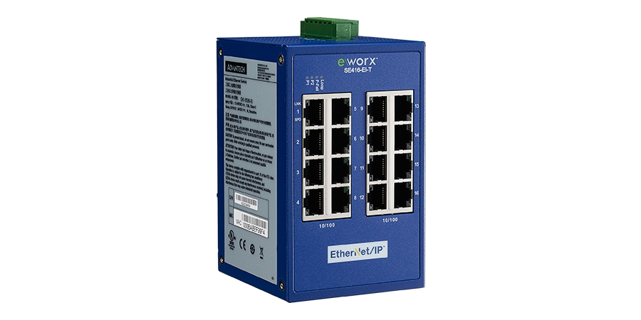EtherNet/IP Managed Ethernet Switch, -40 75C, 16-port, 10/100Mbps
