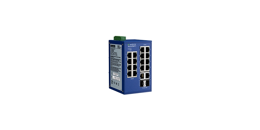 Industrial Managed Ethernet Switch, -40 75C, 16-port, 10/100Mbps + 2-port GbE Combo (SFP or Coppe...