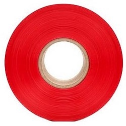Barricade Tape, Buried, Caution High Voltage Cable Buried Below, 3" Width x 1000’ Length x 4 Mil Thk, Polyethylene Film Backing, Red