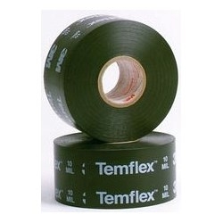 Corrosion Protection Tape, General Use Grade, Printed, 2" Width x 100’ Length x 20 Mil Thk, 50 Lb/Inch Breaking Strength, PVC Backing, Rubber Resin Adhesive, Black