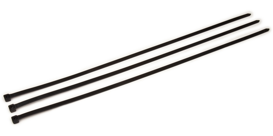 Cable Tie, Heavy Duty, 36" Length x 0.34" Width x 0.09" Thk, 11" Maximum Bundle Diameter, 175 Lb. Tensile Strength, Nylon 6/6, Black Color