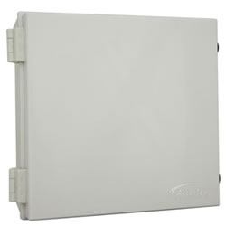 12"x12"x6" Poly Enclosure with Solid Door, Latch Lock, Cord Grip