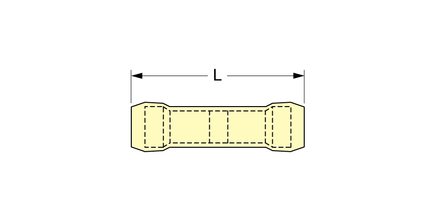 3M Scotchlok Butt Connector, Nylon Insulated w/Insulation Grip MNG10BCK, 12-10 AWG