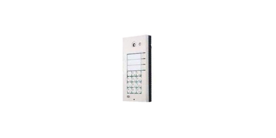 IP Intercom, 3-Button, 12 Volt DC, 2 Ampere, 100 MM Width x 29 MM Depth x 210 MM Height, Stainless Steel Button Format, With Keypad, 640 x 480 Resolution Camera