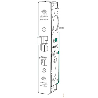 Door Electrified Deadlatch, 1-1/2" Backset, 4-5/8" Flat Strike, Dark Bronze Anodized Faceplate, For Aluminum Door