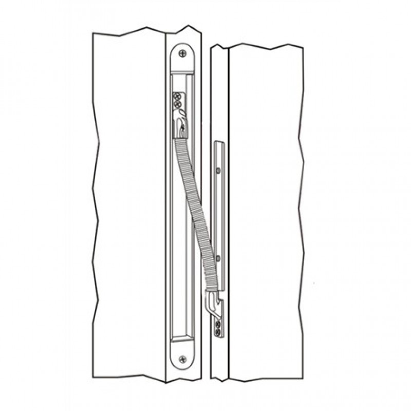 Door Power Transfer Device, 30 Volt AC, 42.5 Volt DC, 10 Watt, 20-5/21" Length x 1/16" Thickness, 180 Degree Swing, For Aluminum/Hallow Metal/Wood Door