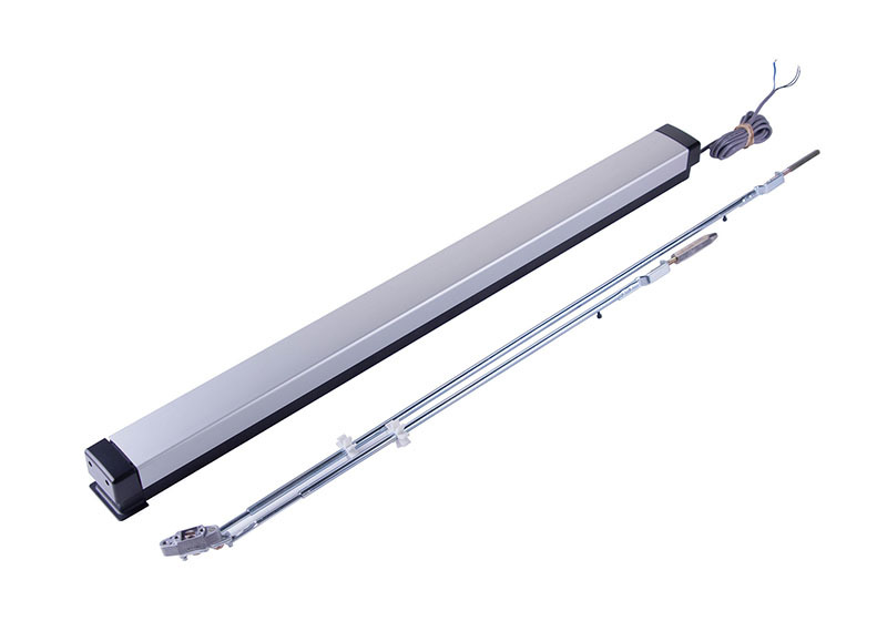 Door Concealed Vertical Rod Exit Device, Narrow Stile, Silent Electrification Latch Retraction, 36" Opening Width, Clear Anodized Pushbar, For Aluminum Door