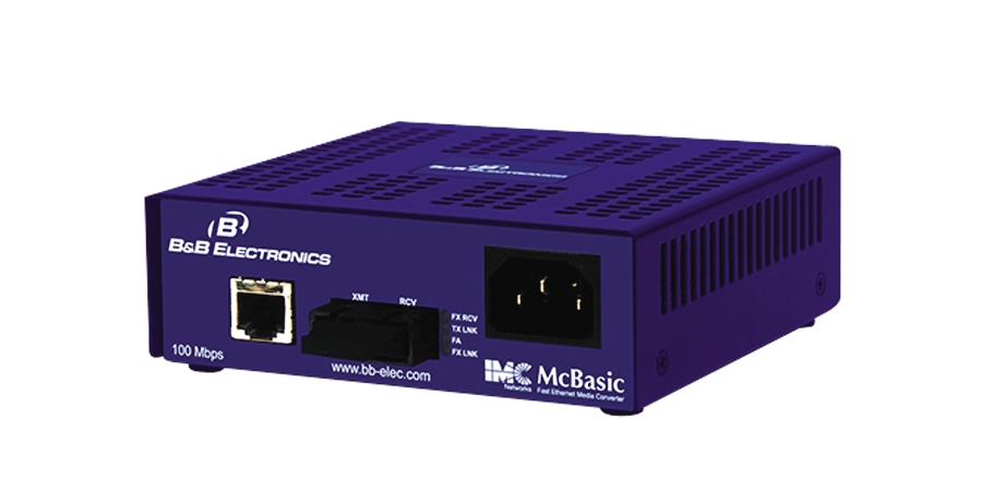 100 Mbps Compact Media Converter - McBasic, TX/FX-SM1310/PLUS-SC