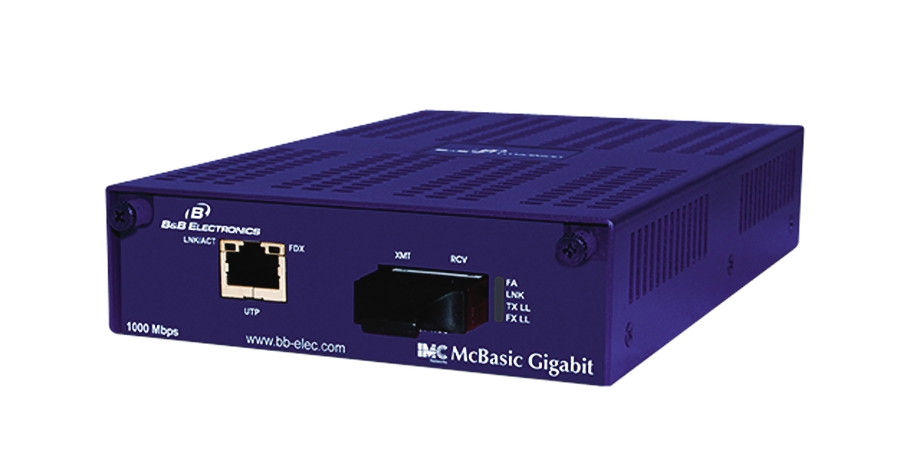 1000 Mbps Compact Media Converter - McBasic-Gigabit, TX/LX-SM1310-SC