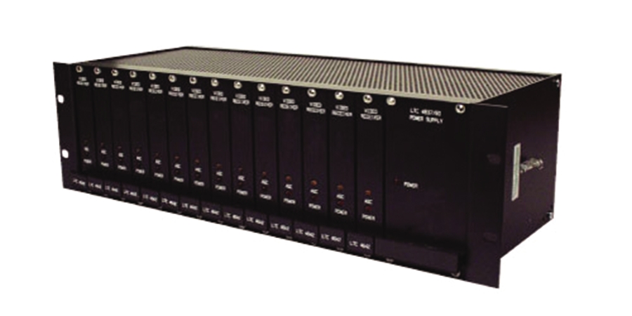 1310 nm Fiber Optic Modem, Transmitter, 4 Channel, Video Signals, Use with LTC 4637 Series Rack