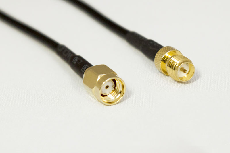 18" 100 Series RPSMA Jack to RPSMA Plug Cable Assembly