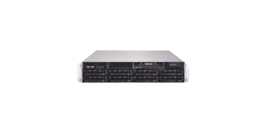 Video Recording Management Solution, DIVAR IP 6000 2U, 100 to 240 VAC at 50/60 Hertz, 128-Channel, 4 x 4 TB Hard Disc Drive, RAID-5 Protected, For Network Surveillance System