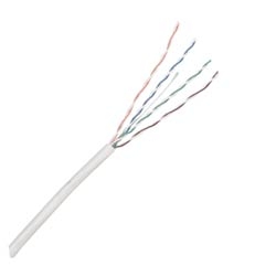 UTP Cable, Plenum, 23 AWG, Cat 6, 4-Pair, 1000’ Length, Solid Bare Copper Conductor, FEP Insulation, Low Smoke PVC Jacket, Red