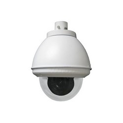 Outdoor unitized SNC-ER580, pendant mount with clear lower dome. Interface is 8 pin ethernet cable with coupling, BNC female, and power for camera/heater/blower. 1080P with 20x optical zoom. AC24V operation.