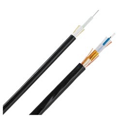Indoor/Outdoor All-Dielectric Cable, Plenum Rated, 24-Fibers, OM4 10 Gig 50/125µm Multimode Fiber, Stranded, Aqua Jacket