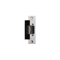 Electric Strike, Standard Profile, ANSI Square Corner, Continuous/Intermittent Duty, 12/24 Volt AC/DC, 1-1/4" Width x 4-7/8" Height, Brushed Stainless Steel