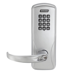Programmable Keypad Lock, Right Handed, Sparta Lever, Mortise Chassis, 4 AA Battery, Satin Chrome Plated, Without KIL Cylinder, For Classroom/Storeroom