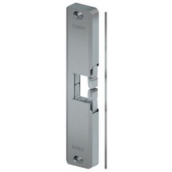 Door Electric Strike, 24 VAC/DC, 1-3/4" Width x 9" Height, 3000 Lb Static Load, Satin Stainless Steel