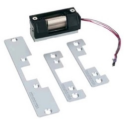 Door Electric Strike, Medium Duty, 1-Door, 24 VDC, 1300 Lb Static Load, Aluminum, For Cylindrical Lockset