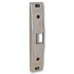 Door Electric Strike, Heavy Duty, 1-Door, 12/24 VDC, 1300 Lb Static Load, Satin Stainless Steel, For Rim Exit Device