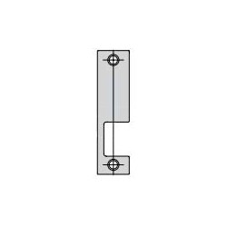 10180024Electric Strike Faceplate, 4-7/8" Length x 1-1/4" Width, Bright Brass, For Mortise Lockse...