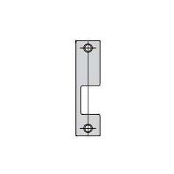 10180034Electric Strike Faceplate, 4-7/8" Length x 1-1/4" Width, Bright Brass, For Mortise Lockse...