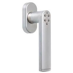 Electronic Security Digital Lever Handle, Dual Mode, Left Handed, 2-3/4" Backset, Satin Chrome